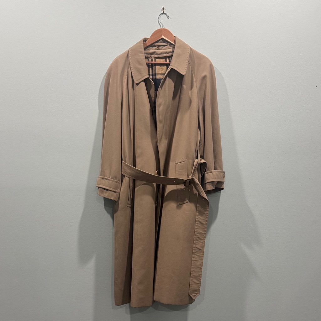 Burberry Beige Trench Coat With Check Lining